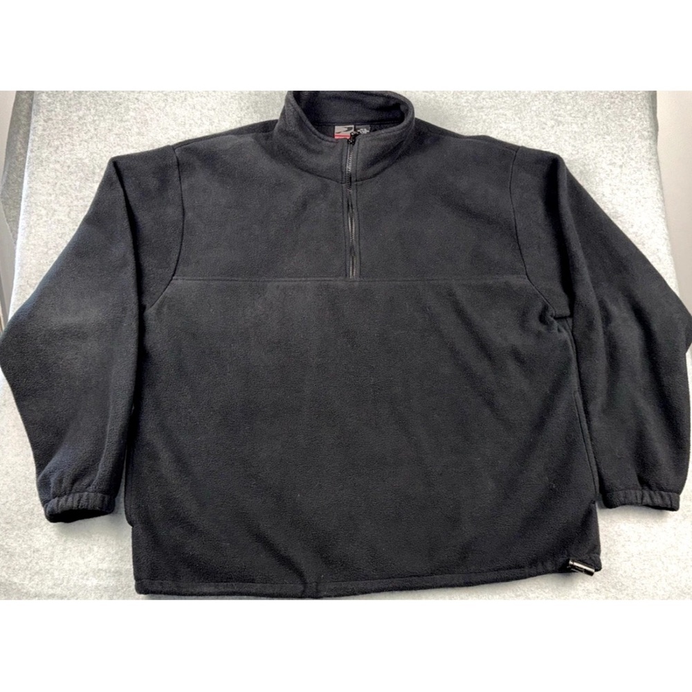 ProSpirit Men’s L Black 1/4 Zip Fleece Pullover Jacket Warm Soft Casual